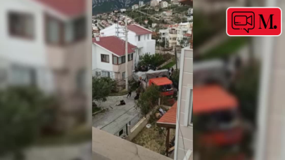 Bahçe duvarına çarpan kamyondan sığınmacılar çıktı