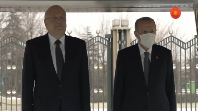 Cumhurbaşkanı Erdoğan, Lübnan Başbakanı Mikati'yi resmi törenle karşıladı