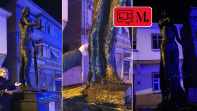 Edirne'de Adalet Heykeli'ne saldırı