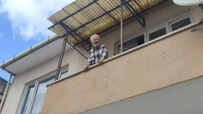 Yaşlı adam için ekipler seferber oldu; balkona çıkıp uyuya kaldım dedi