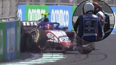 Formula 2'de Cem Bölükbaşı kaza yaptı