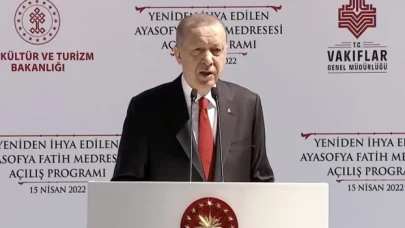 Erdoğan, "Ayasofya Fatih Medresesi"nin açılışında konuştu