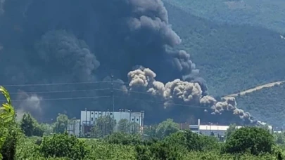 Bursa'da fabrika yangını