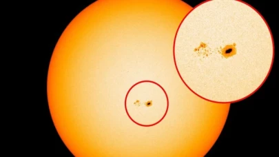 Güneş'teki leke bir gecede iki kat büyüdü