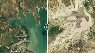 NASA, Meksika'daki kuraklığı uzaydan fotoğrafladı