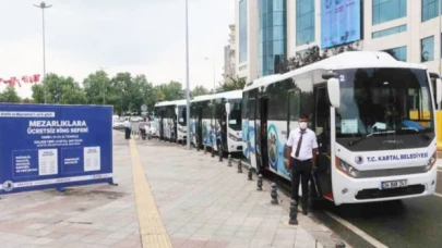 Kartal Belediyesi’nden Kurban Bayramı’nda mezarlık ziyareti yapan vatandaşlara ulaşım hizmeti
