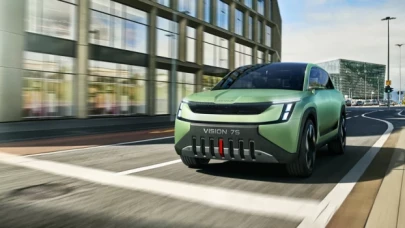 Skoda'dan yeni logo ve yeni elektrikli model: Vision 7S tanıtıldı