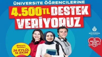 75 bin öğrenciye 4 bin 500 TL destek