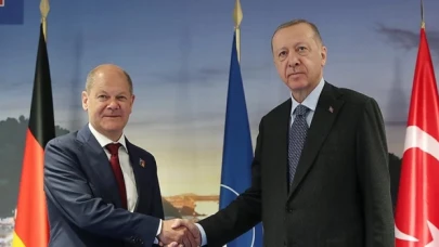 Cumhurbaşkanı Erdoğan, Almanya Başbakanı Scholz ile bir araya geldi