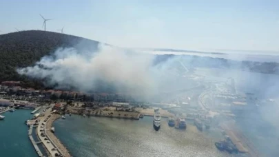 İzmir Çeşme’de orman yangını