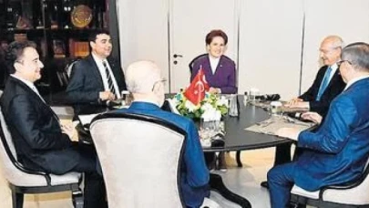 Altı muhalefet partisinin genel başkanları CHP Genel Merkezi’nde bir araya geldi