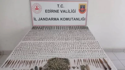 Edirne'de bir evde 3 bin 183 tarihi eser ele geçirildi