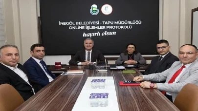 İnegöl Belediyesi İle Tapu Müdürlüğü’nden Vatandaşın İşini Kolaylaştıran İmza