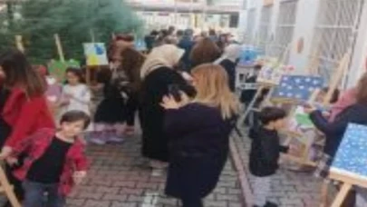 Miniklerden doğa temalı resim sergisi