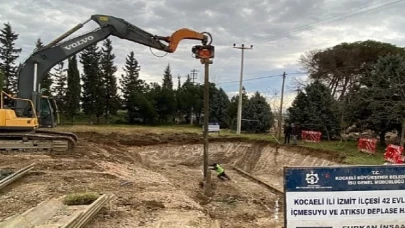 İzmit’te Dev Borular İle Deplase Çalışması Yapılıyor