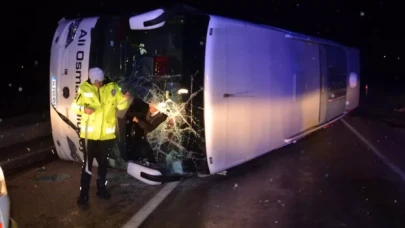 Kastamonu’da yolcu otobüsü devrildi: 30 yaralı