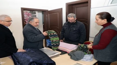 Kayseri Talas’tan depremzedelere uyku tulumu