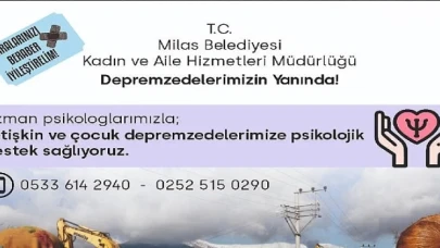 Milas Belediyesi’nden Depremzedelere Psikolojik Destek