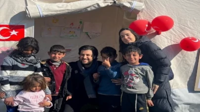 Serkan Çağrı’dan deprem bölgesine eşli ziyaret