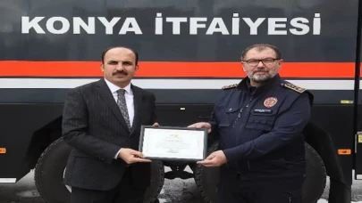 Konya İtfaiyesi’nin Hatay görevine 171 teşekkür