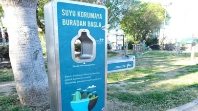 Bodrum Belediyesi tarafından ilçede bulunan parklara yeni nesil su sebilleri konuluyor