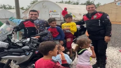 Keşan polisi Kahramanmaraş’ta çocukları sevindirdi