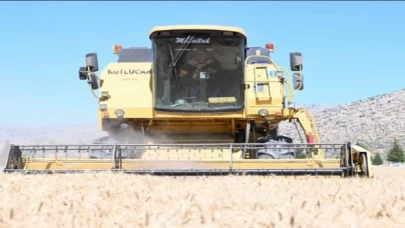 Biçerdöver Başkan hasat yaptı