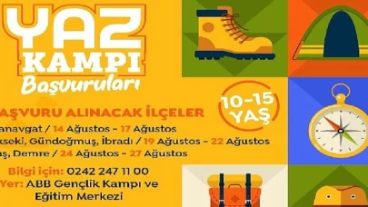 Antalya Büyükşehir’den Yaz ve Çadır Kampı