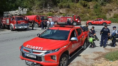 Antalya  Büyükşehir ekipleri yangın sonrası da sahada