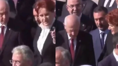 Anıtkabir'de dikkat çeken anlar: Bahçeli ve Akşener yan yana yürüdü, sohbet etti