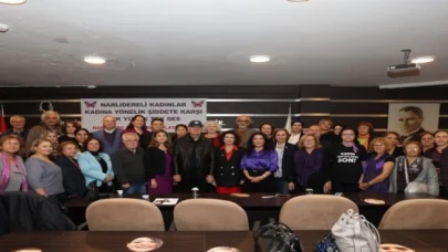 İzmir Narlıdere kadına şiddete karşı tek ses oldu