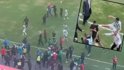 PFDK uçan tekme atan futbolcuya 6, tekmeyi yiyene 5 maç ceza verdi!