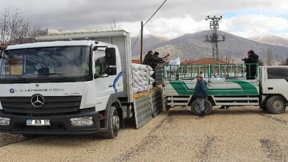 Antalya Büyükşehir Belediyesi’nin süt yemi desteği sürüyor