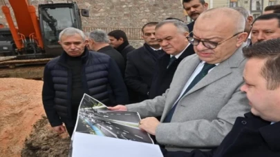 Başkan Ergün trafiğe nefes aldıracak çalışmayı yerince inceledi