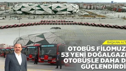 Başkan Altay: “Otobüs Filomuzu 53 Yeni Doğalgazlı Otobüsle Daha Da Güçlendirdik”
