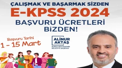 Bursa’da EKPSS başvuru ücretleri de Büyükşehir’den