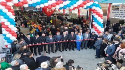 Düzce’de Aziziye Pazaryeri açıldı