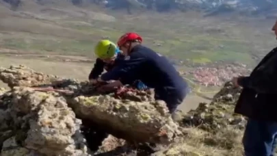 Kayseri Büyükşehir uçurumdaki küçükbaşı kurtardı