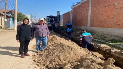 Manisa Kargın Mahallesinde yağmur suyu hattı çalışması