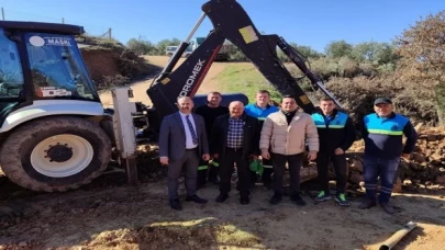 Manisa’da yağmur sularına koruge boru ile önlem