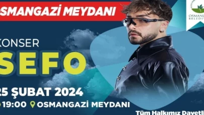 Sefo, Osmangazi Meydanı’nda konser verecek