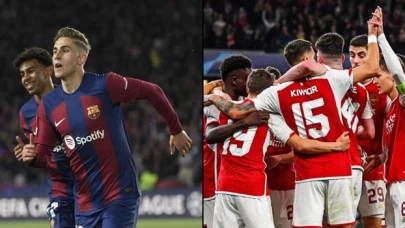 Barcelona ve Arsenal, UEFA Şampiyonlar Ligi'nde çeyrek finale çıktı