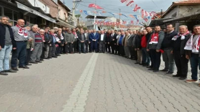 Başkan Ergün’e Saruhanlı’da coşkulu karşılama