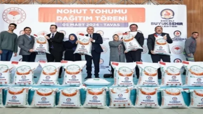 Çiftçiye nohut tohumu desteği