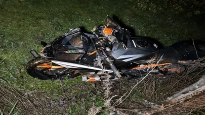 Düzce’de motosiklet kazası :1 yaralı