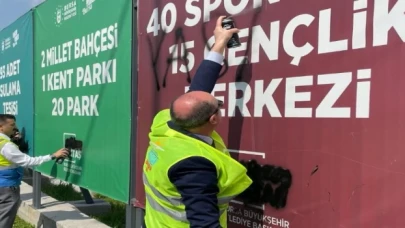 İYİ Parti’den Bursa’da sprey boyalı protesto