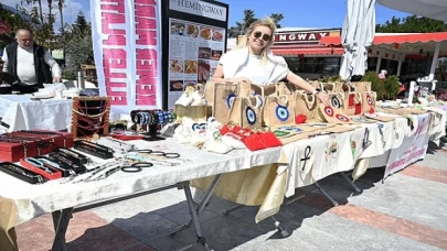 Kemer’de üreten ev hanımları kermesi yapıldı