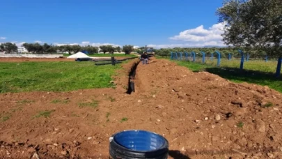 Manisa’da imara yeni açılan bölgede altyapı çalışması
