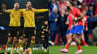 UEFA Şampiyonlar Ligi'nde Atletico Madrid ve Borussia Dortmund, çeyrek finale yükseldi