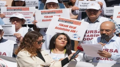 Bursa’da sağlık çalışanları vergide adalet istiyor
